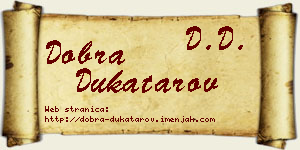 Dobra Dukatarov vizit kartica